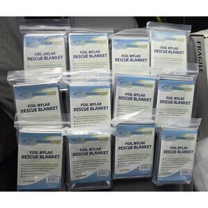 Lot of 24 Emergency Foil Mylar Thermal Blanket 52x84 inch PrimaCare CB-6841 NEW